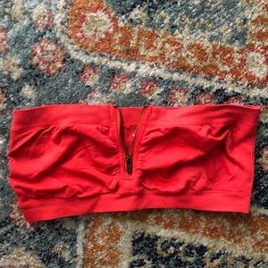 4/$25 | CORAL BANDEAU WITH ZIPPER